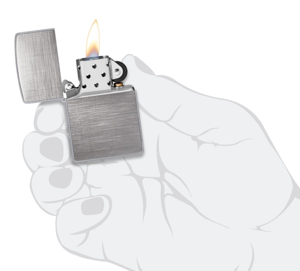 Зажигалка Zippo Classic, Brushed Chrome, цвет серебристый 3