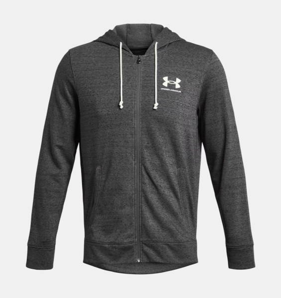Толстовка Rival Terry LC FZ Under Armour, цвет Black 3