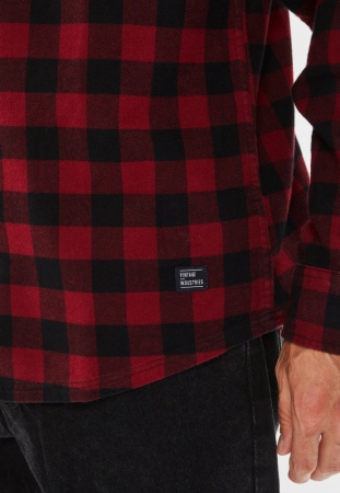 Рубашка Harley Vintage, цвет Red Check МОДЕЛЬ 4