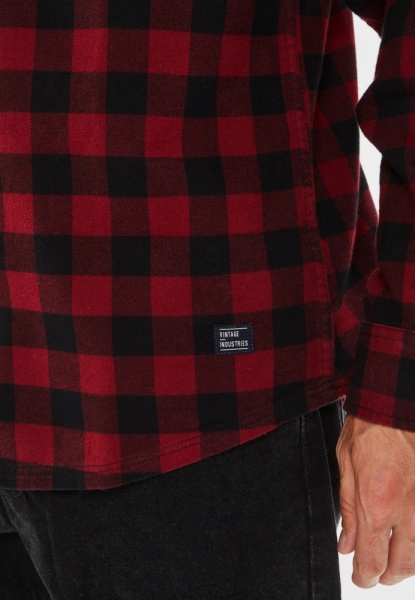 Рубашка Harley Vintage, цвет Red Check МОДЕЛЬ 4