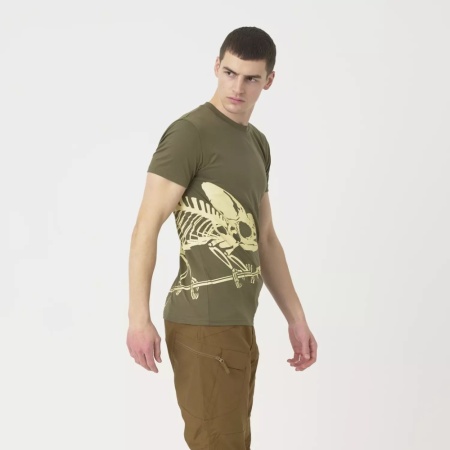Футболка Full Body Skeleton Helikon, цвет Olive Green мод