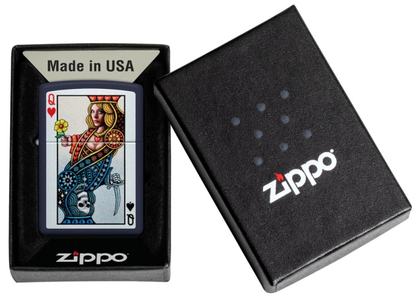 Зажигалка Zippo Queen, Navy Matte, цвет синий 5