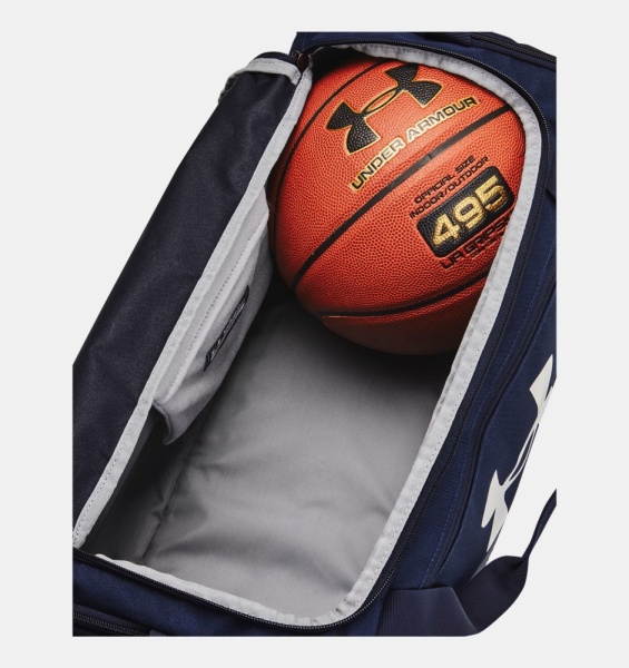 Сумка Undeniable Duffle 5.0 Under Armour, цвет Midnight Navy  Metallic Silver (40л) 4