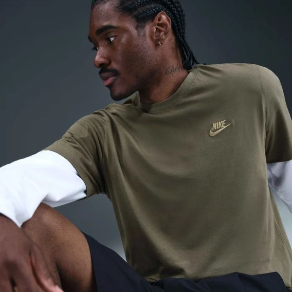 Футболка M NSW Club Nike, цвет Medium Olive Parachute Beige 2