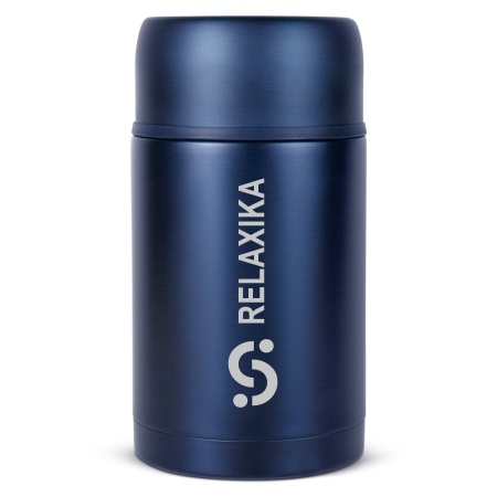 Термос для еды Relaxika 301 (1 л) в термочехле,темно-синий главная