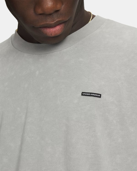 Футболка Heavyweight OS Logo Wash Under Armour, цвет Titanium White 3