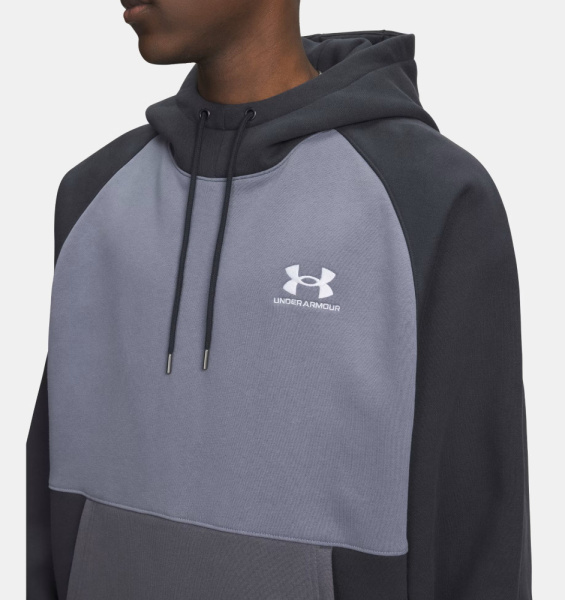 Толстовка M Icon HW Colorblocked UA, цвет Anthracite Titan Grey 3