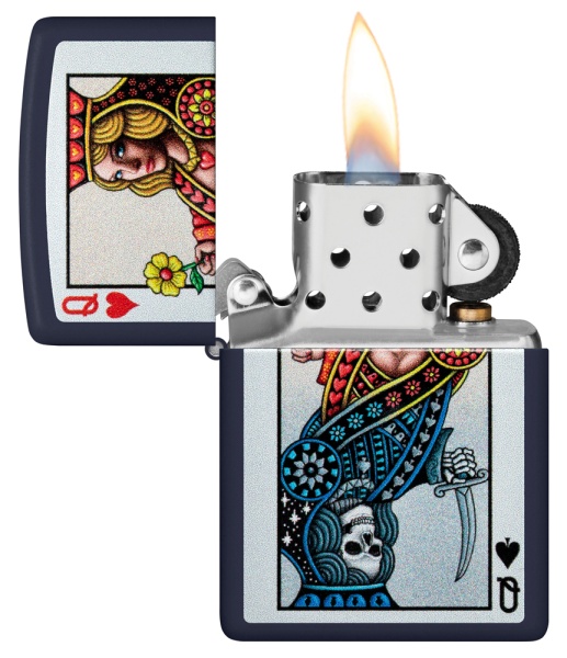 Зажигалка Zippo Queen, Navy Matte, цвет синий 3